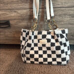 Checkered Black and White Bag